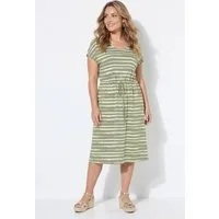 MIAMODA Jerseykleid Midi-Jerseykleid Regular Fit Ringel