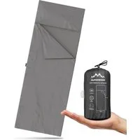Alpenwert Schlafsackinlett Hüttenschlafsack Deckenschlafsack Schlafsack Inlett Sommerschlafsack, (220cm x80cm, 1-St., Hüttenschlafsack und Tasche), Hüttenschlafsack Ultraleicht 290g Reisebettwäsche