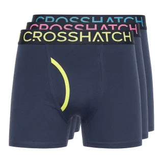 Crosshatch - "Trioglow" Boxershorts für Herren(3er-Pack) (Marineblau)