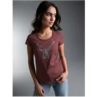 Trigema T-Shirt TRIGEMA T-Shirt Glitzer-Hirsch (1-tlg)