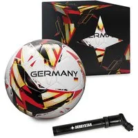 Derbystar Fußball Derbystar Deutschland-Set, Ball Gr. 5 mit Pumpe in Box (1-St., Derbystar Ball inklusive Ballpumpe)
