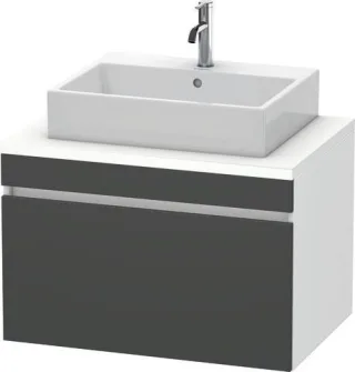 Duravit DuraStyle Konsolenwaschtischunterbau wandhängend Graphit & Weiß Matt 800x548x512 mm - DS5312 DS531204918