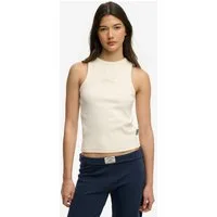 Superdry Tanktop ESSENTIAL LOGO RACER VEST aus Baumwolle, Regular Fit, mit Rundhalsausschnitt, ärmelloses Design