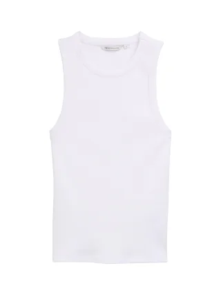Denim Tom Tailor - Coated Ripp Top mit Glitzer-Effekt white - Gr. - XS