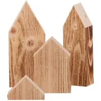 UNUS HOME Dekofigur Holzstadt Dekoration Altholz