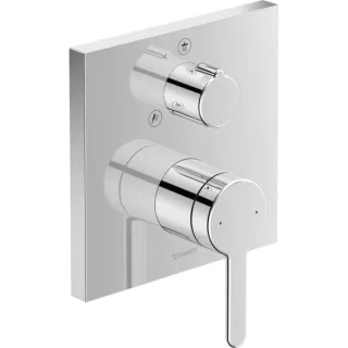 Duravit C.1 Unterputz Brausearmatur C14210011010, chrom, eckig, mit Umstellventil