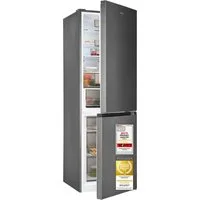 exquisit Kühl-/Gefrierkombination KGC340-115-NF-040C inoxlook-az, 186 cm hoch, 59,5 cm breit, NoFrost Technologie für dauerhaft eisfrei ohne Abtauen