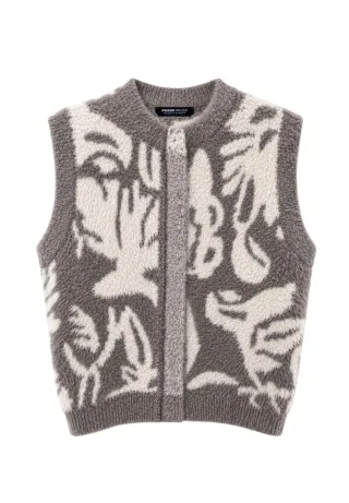FRANK WALDER - Weste URBAN ESSENTIALS offene Front taupe - Gr. - 40
