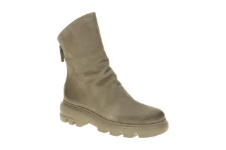 Paul Green Stiefeletten 8253-030 Grau Taupe Echtleder Profilsohle Blockabsatz