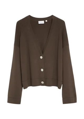 comma - Strickjacke braun - Gr. - 36