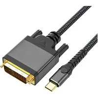 Bolwins M59 USB-C auf DVI 24+1 Kabel Adapter 4K TV Projektor Monitor Typ-C, 2m USB-Kabel, USB 3.1 Typ-C Stecker, DVI-D Stecker (24+1) (200 cm), USB-C-zu-DVI-Kabel