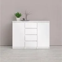 Home affaire Kommode Naia, Sideboard, 4 Schubladen, 2 Türen, Aufbewahrung, grifflose Front, Mit Einlegeböden, modern, skandinavisches Design, in mehrere Farben