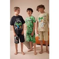 Next Pyjama Lizensierte Minecraft kurze Schlafanzüge, 3er-Pack (6 tlg)