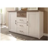 Bega Consult Kommode Kommode Luca Sideboard in Pinie weiß und Trüffel