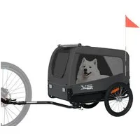 TIGGO Fahrradhundeanhänger Tiggo VS Pets L Hundeanhänger Fahrradanhänger für Hunde bis 35 kg