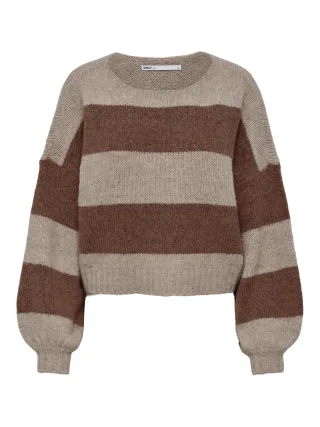 ONLY - ONLAYA L/S BOATNECK NOOS KNT Pumice Stone - Gr. - S