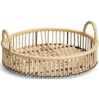 Zeller Present Tablett, Metall, Rattan, (1-tlg), Ø 32 cm