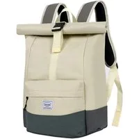 TAN.TOMI Cityrucksack Rolltop Rucksack Damen Herren Tagesrucksack mit Laptopfach, Modern Rolltop Rucksack Daypack, Wasserabweisend