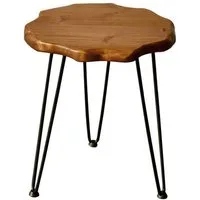 Spetebo Beistelltisch Holz Beistelltisch Kiefer massiv 45 cm - rund