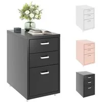 FLEXISPOT Container Rollcontainer für Ihr Büro&Home-Office, 28x48x41 cm (mobiler Aktenschrank mit 3 Schubladen, mit Rollen, Büroschrank)