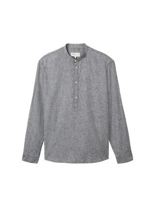 Denim Tom Tailor - Relaxed Hemd black white chambray - Gr. - M