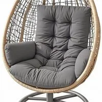 Agger Hängestuhl Kissen Auflagekissen Hängesessel Dicke Polsterung für Hängekorbsitze, Ersatzkissen für eiförmige Stühle, Schaukelmatte für Gartenmöbel