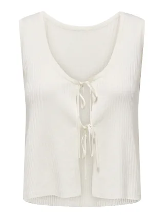 JDY - JDYALEXANDRA S/L REVERSIBLE TIE TOP KNT Cloud Dancer - Gr. - XL