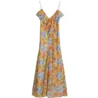 Bhoem Maxikleid Geblümtes Maxikleid mit Trägern und Rüschen (1-tlg)