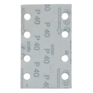 Makita Schleifpapier 80x130mm, Körnung A40,Klett, 8 Loch, 10 Stück - E-23494