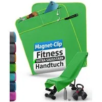 NirvanaShape Sporthandtuch Fitness-Handtuch mit Magnet-Clip, Mikrofaser Sporthandtuch, Microfaser, 2x Reißverschlusstaschen & Funktionaler Geräteüberzug, Ultra-Saugfähig