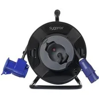 Sygonix Sygonix SY-6684366 Kabeltrommel 25 m Schwarz CEE-Cara-Stecker Kabeltrommel (Kabellänge 25.00 m)