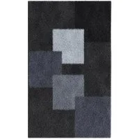 Grund Badematte RUBIC, B 70 x L 120 cm, Schwarz, Anthrazit, Grau, Höhe 20 mm, rutschhemmend beschichtet, fußbodenheizungsgeeignet, schnell trocknend, Polyacryl, rechteckig, waschbar