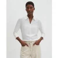 someday Poloshirt Keora Poloshirt aus Webware mit weichem Griff Schmale Passform, figurbetont und elastisch
