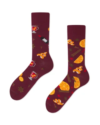 many mornings - Gemusterte Socken rot - Gr. - 42