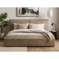Beautysofa Polsterbett GIANA 160×200 – mit Bettkasten (modernes Design, Cappuccino), Breite: 180 cm