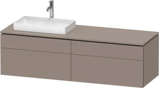 Duravit L-Cube Konsolenwaschtischunterbau wandhängend Basalt Matt 1620x550x482 mm - LC4871L43430000 LC4871L43430000