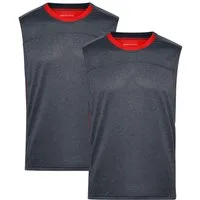 James & Nicholson Lauftop Doppelpack Sportliches Herren Lauf Top aus Funktionspolyester JN470 (Doppelpack, 2er-Pack) Feuchtigkeitsregulierendes Material