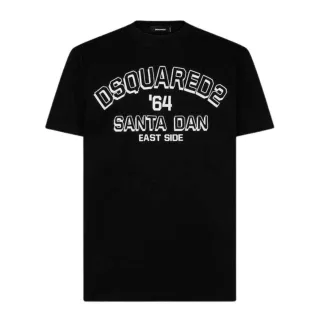 DSquared2 - "Santa Dan 64" T-Shirt für Herren, Premium-Baumwolle (Schwarz)