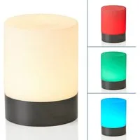 Northpoint Nachttischlampe LED Outdoor Tischlampe Tischleuchte aus Glas mit integriertem Akku
