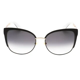 Kate Spade - Genice - Sonnenbrille mit schwarz-goldenem Rahmen und grauen Verlaufsgläsern