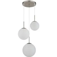 NOWA Pendelleuchte KOP, ohne Leuchtmittel, Hängeleuchte, Hängeleuchte, Glaskugeln opal, alabaster Optik