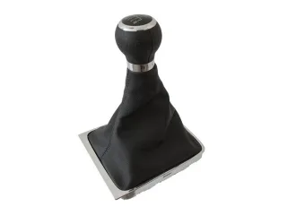 Schaltknauf Schaltmanschette 5-Gang Naht Schwarz Chrom für VW Passat 3C B6