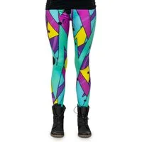 cosey Leggings Neon Line Leggings, 2 Größen (XS–S & M–L) (38/M bis 40/L) Neon Jazz