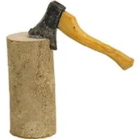 FADEDA Krippen-Zubehör FADEDA Hackstock mit Axt, Höhe in cm: 5