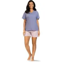 comtessa Shorty Summer Whisper (Set, 2 tlg., 2-teilig) Damen Pyjama 2-teilig Shorts Baumwolle große Größen