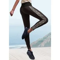 LASCANA ACTIVE Leggings Einsätze mit Leopardenmuster an den Beinen