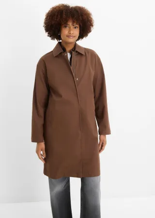 bonprix Wasserabweisender Trenchcoat Oversized, braun, Gr.42, Trenchcoat aus wasserabweisendem Material, 97% Baumwolle