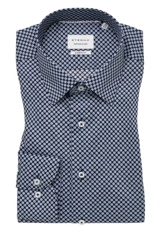 ETERNA - Hemd Twill Langarm navy - Gr. - 42/Langarm - 65cm