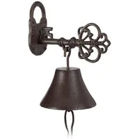 relaxdays Glockenspiel Türglocke Gusseisen Schlüssel & Schloss
