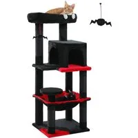 Purpurra Kratzbaum Katzenbaum mit Metall Plüsch Hängematte 116cm/ 143 cm